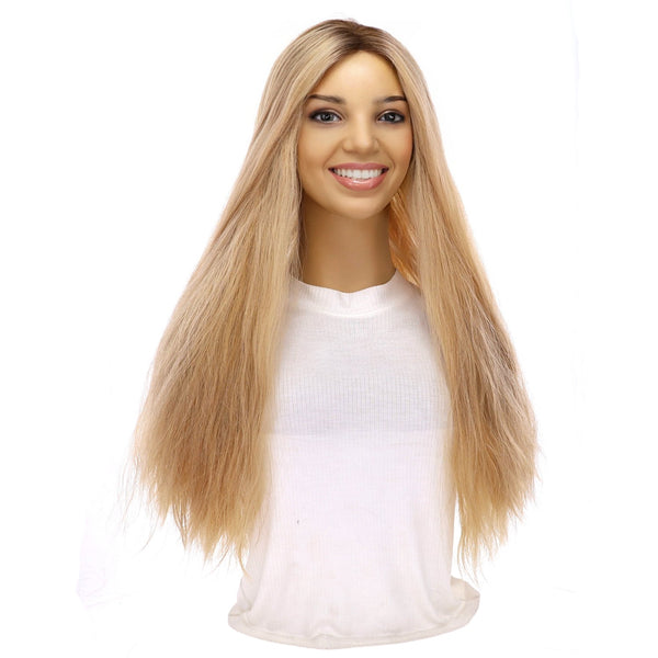 24" Divine Lace Top Topper Golden Blonde Wavy