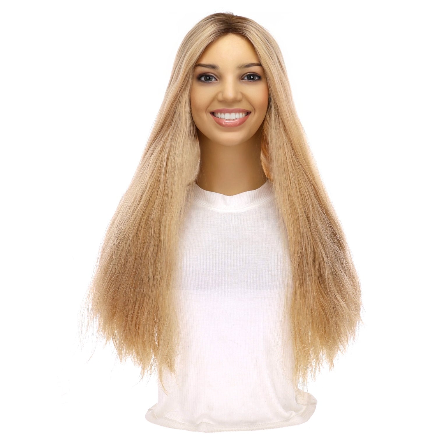 24" Divine Lace Top Topper Golden Blonde Wavy