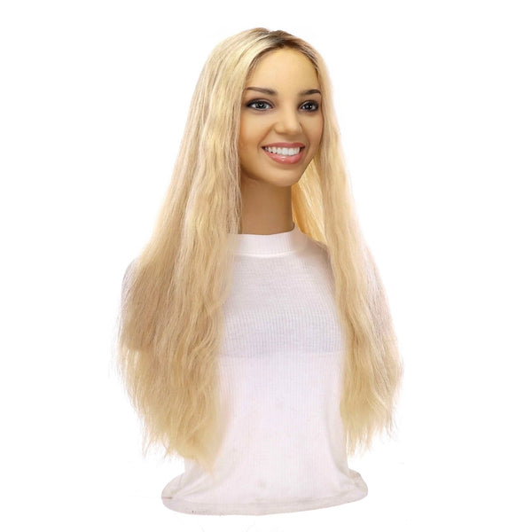 24" Divine Lace Top Topper Beige Blonde Wavy