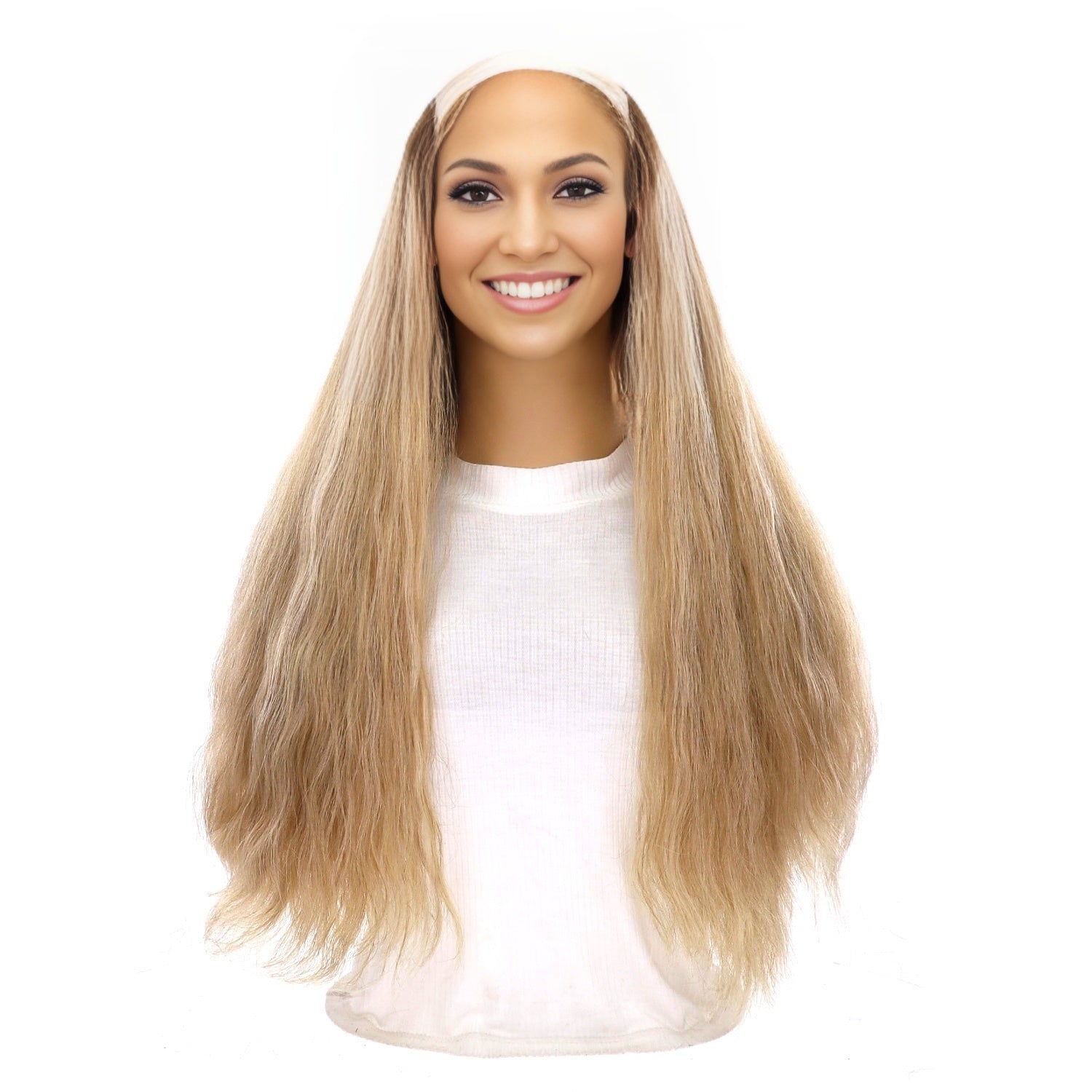 24" HatFall Wig Ash Blonde Wavy