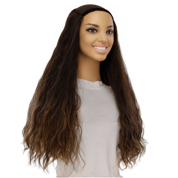 24" HatFall Wig Medium Brown Babylight Wavy