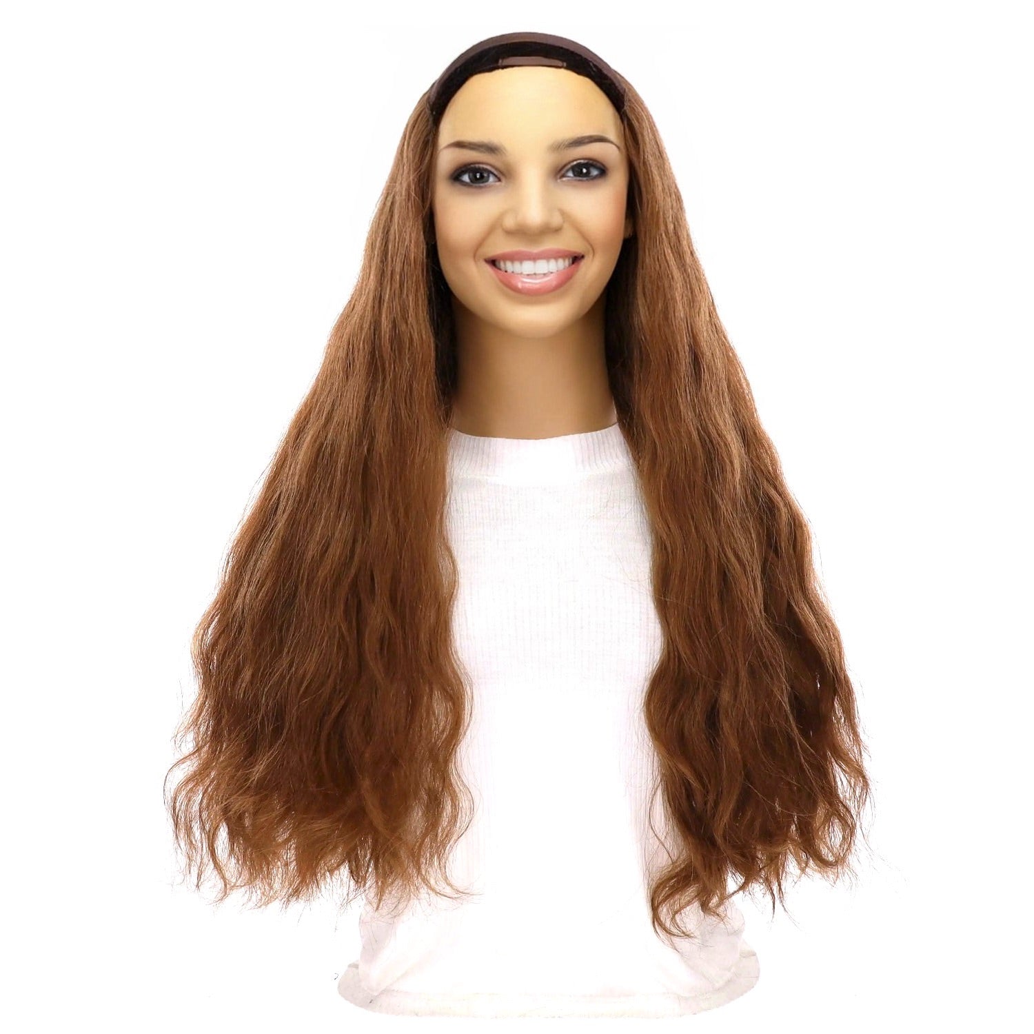 24" HatFall Wig Copper Wavy