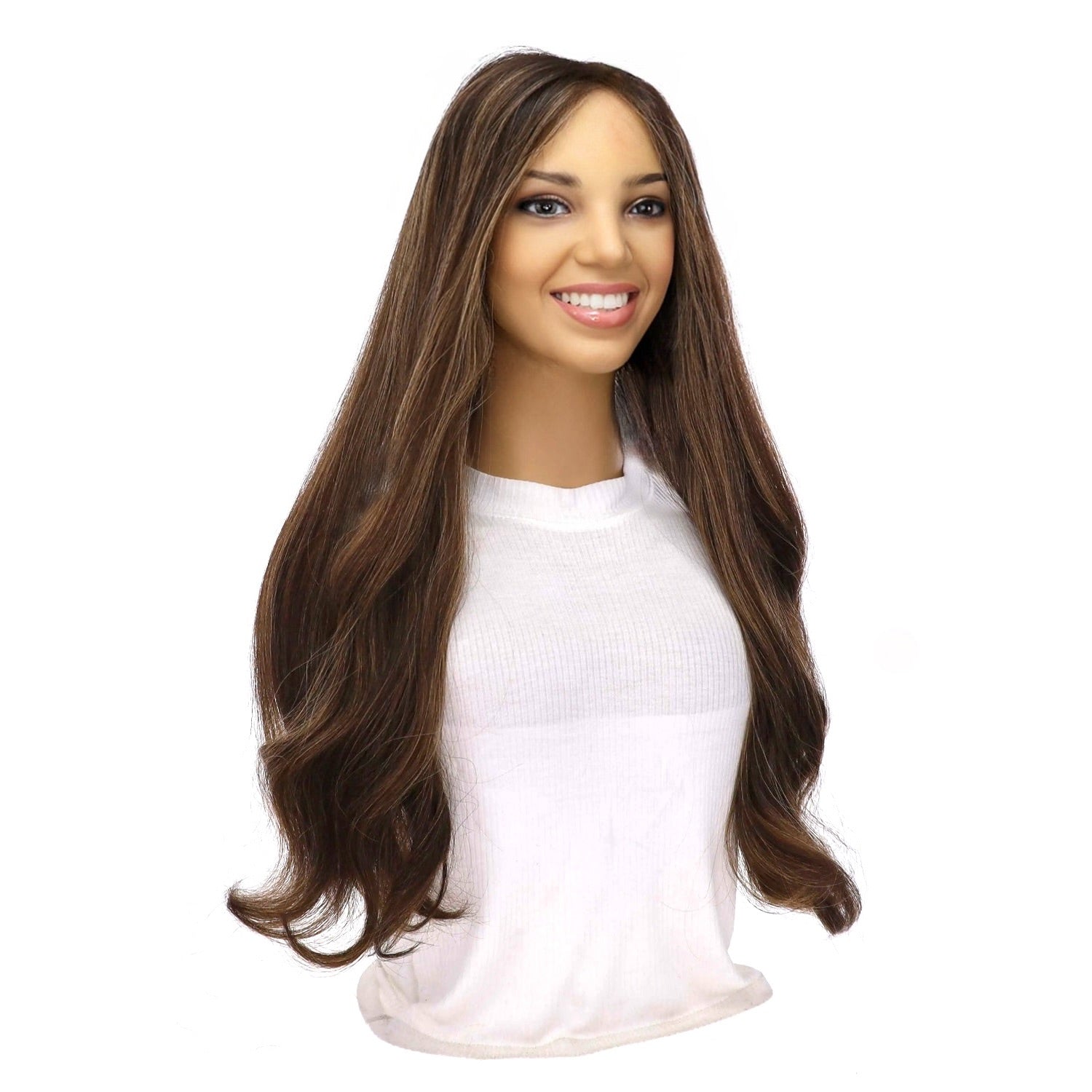 24" Divine Lace Top Topper Dark Brown w/ Highlights