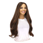 24" Divine Lace Top Topper Dark Brown w/ Highlights
