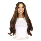 24" Divine Lace Top Topper Dark Brown w/ Highlights