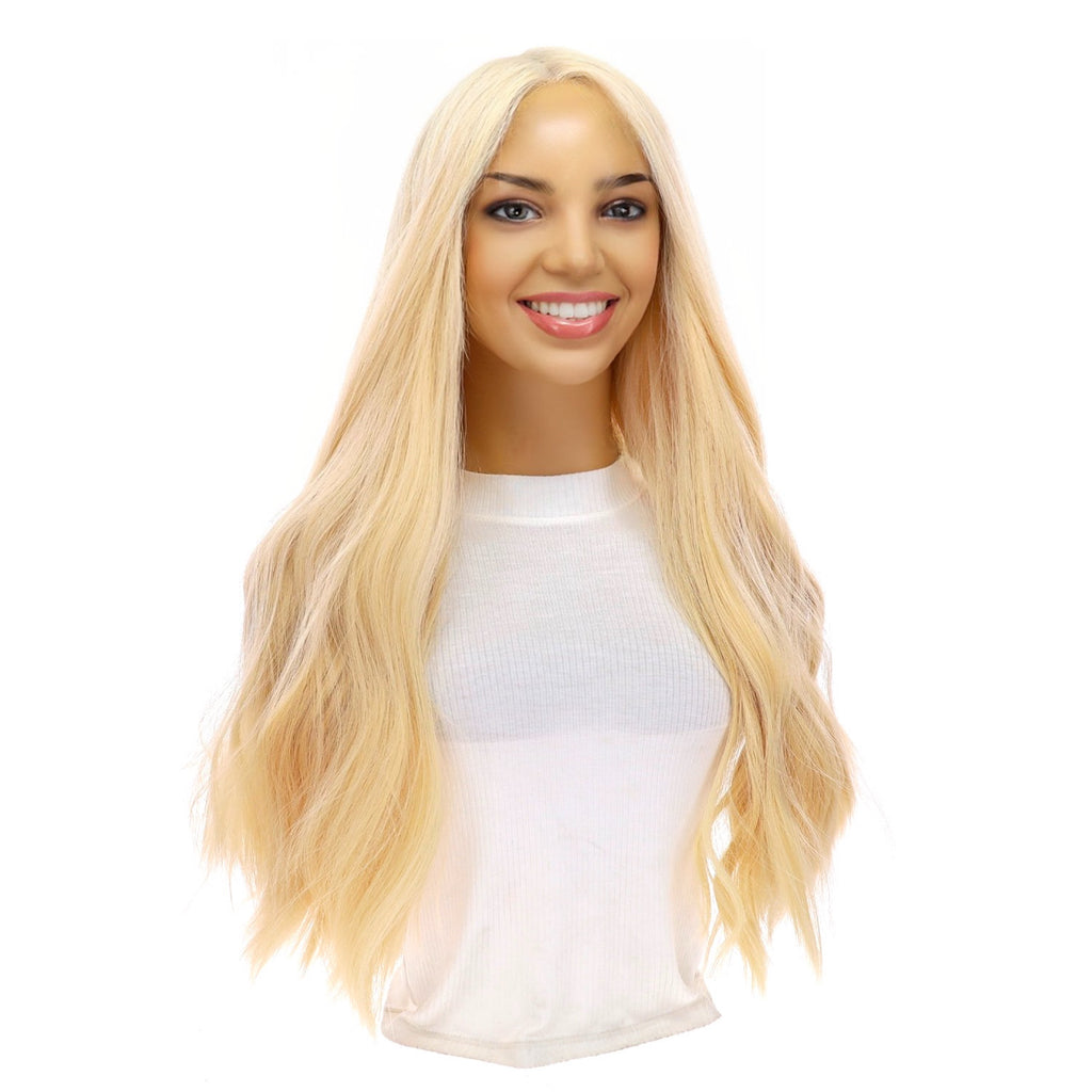 24" Divine Lace Top Wig Warm Platinum Blonde w/ No Rooting