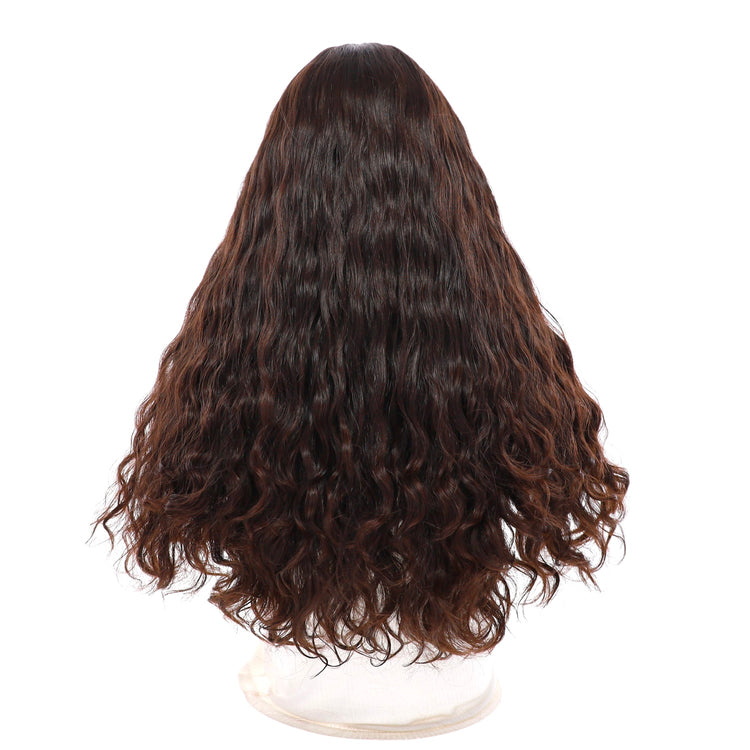 24" Luxe Silk Top Wig #2 Neutral Dark Brown Wavy