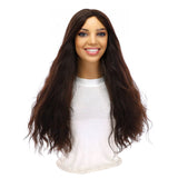 24" 3/4 Bandfall Wig Dark Brown Wavy