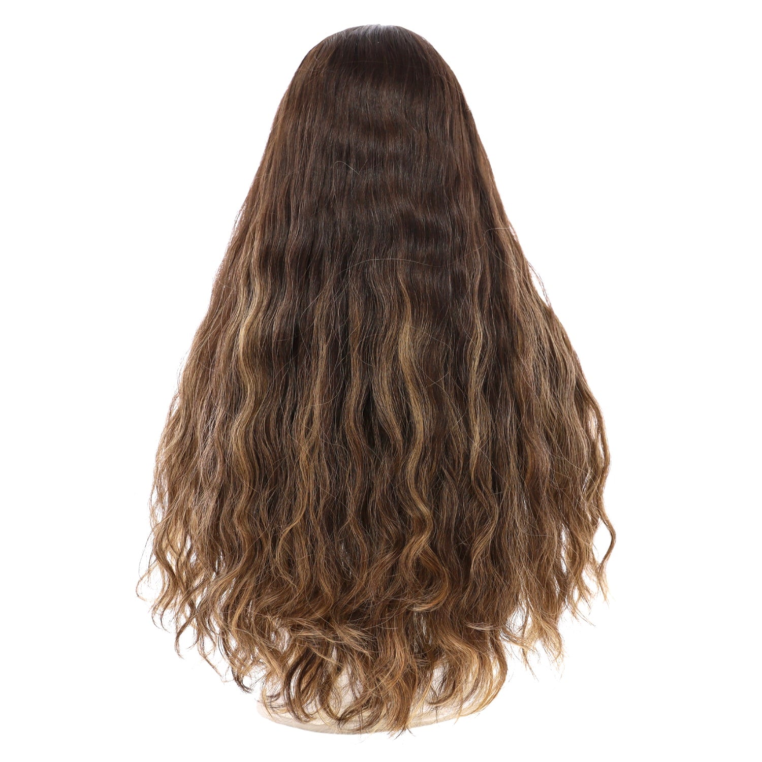 26" Divine Lace Top Wig Dark Brown Balayage Wavy