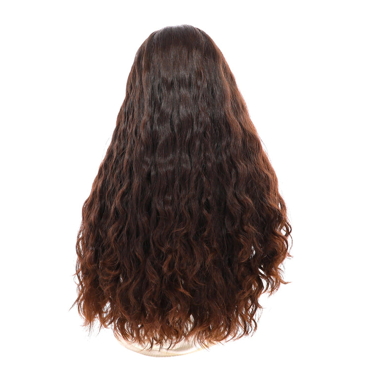 26" Luxe Silk Top Wig #4 Dark Brown Wavy