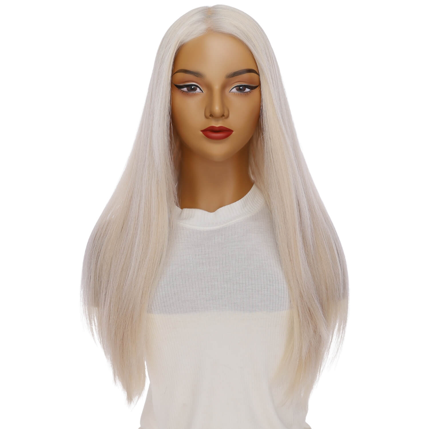 26" Amber Silk Top Wig Ice Blonde
