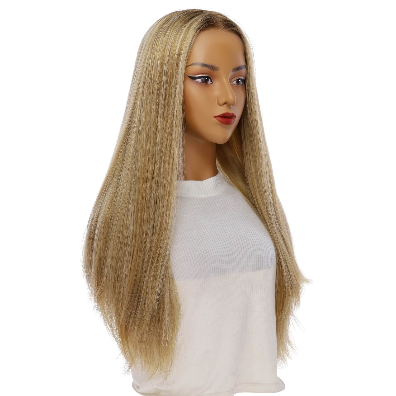 26" Amber Silk Top Wig Ash Blonde