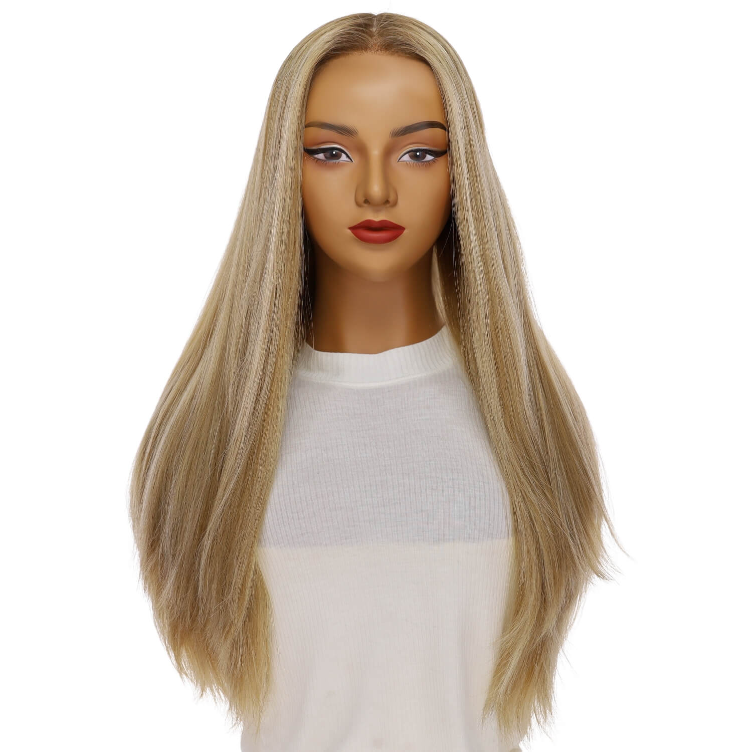 26" Amber Silk Top Wig Ash Blonde