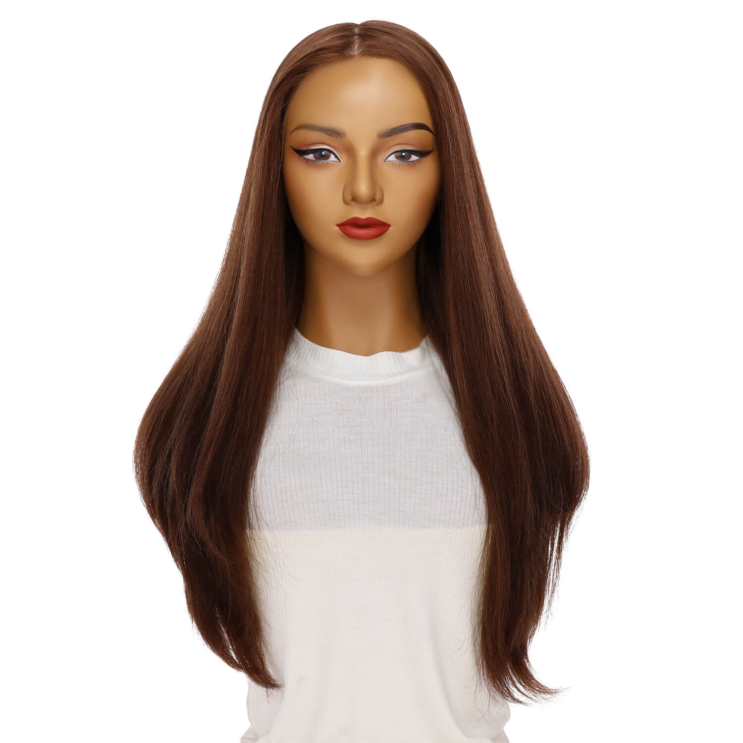 26" Amber Silk Top Wig Auburn
