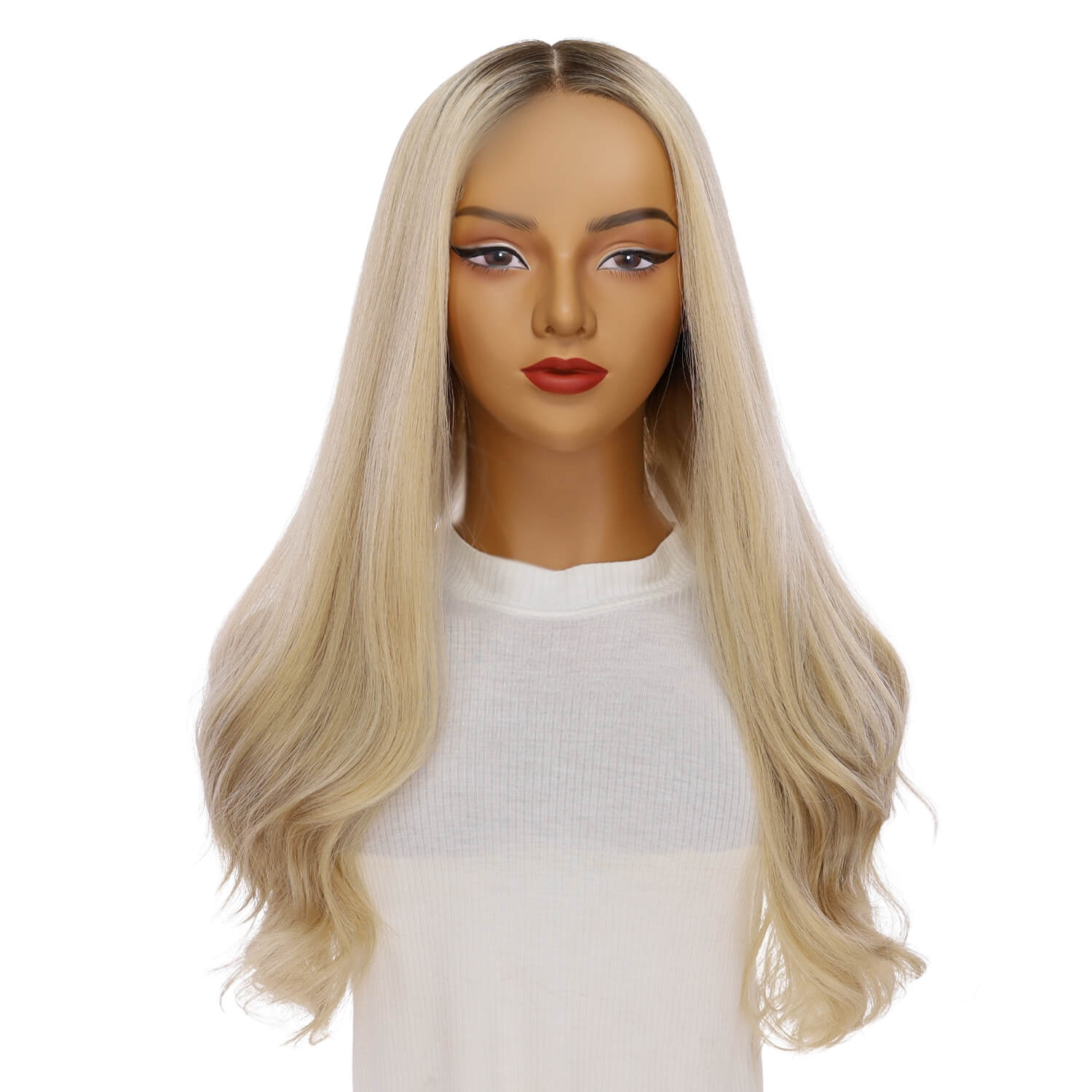 26" Amber Silk Top Wig Beige Blonde