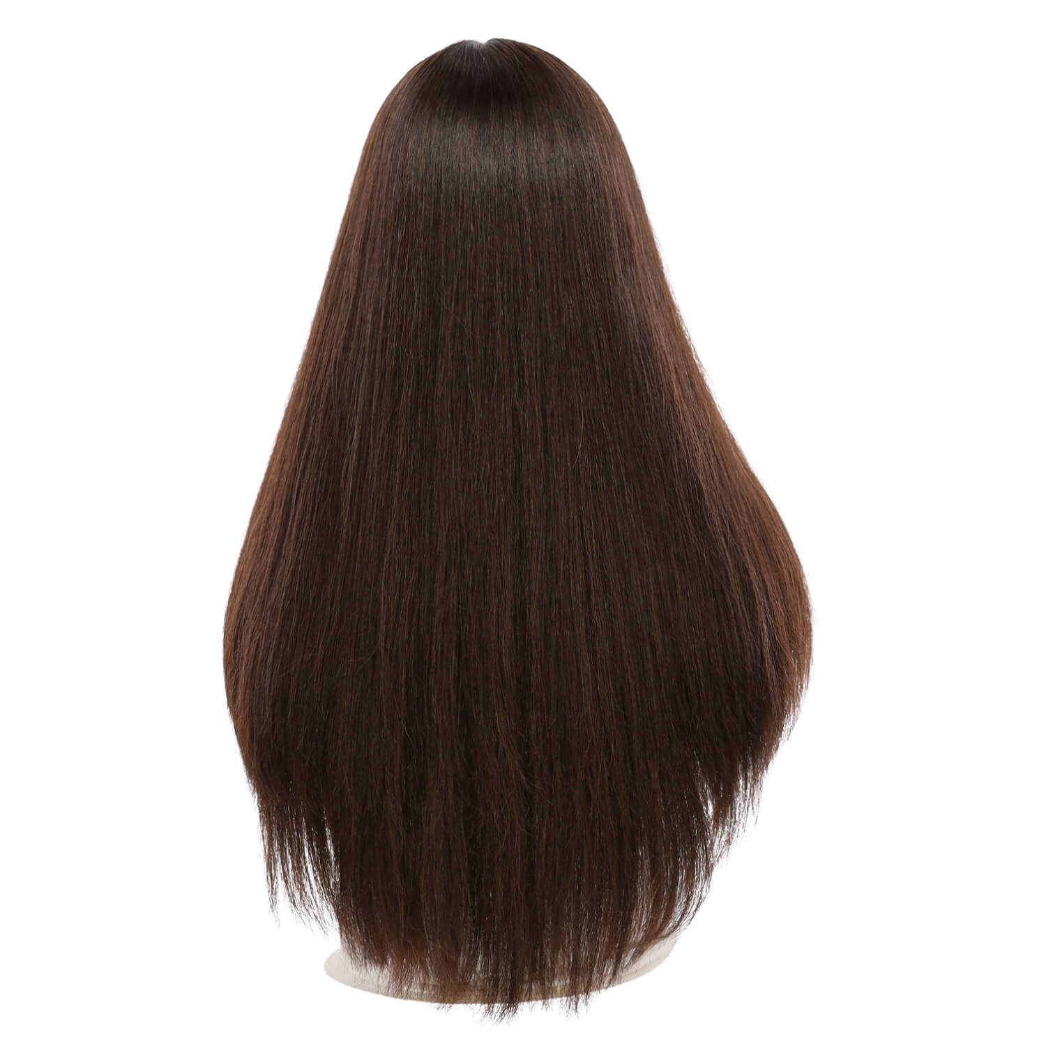 26" Amber Silk Top Wig Dark Brown