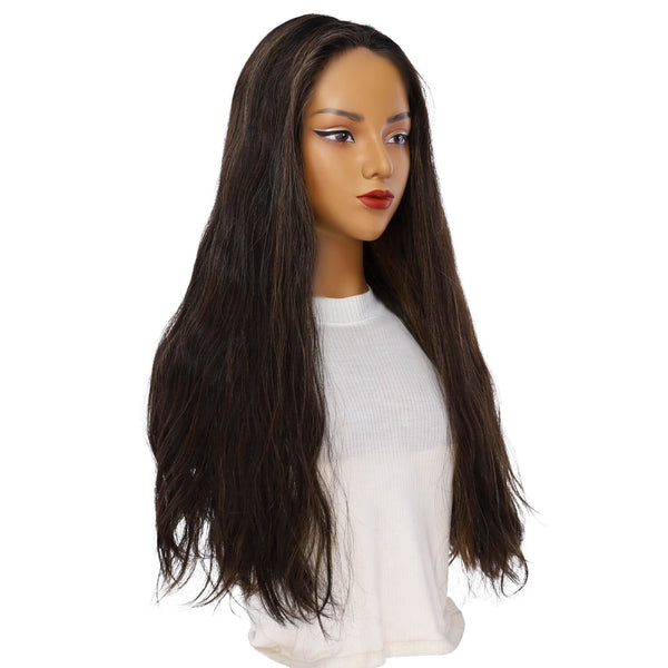 26" Divine Lace Top Wig Soft Black w/ Highlights Wavy