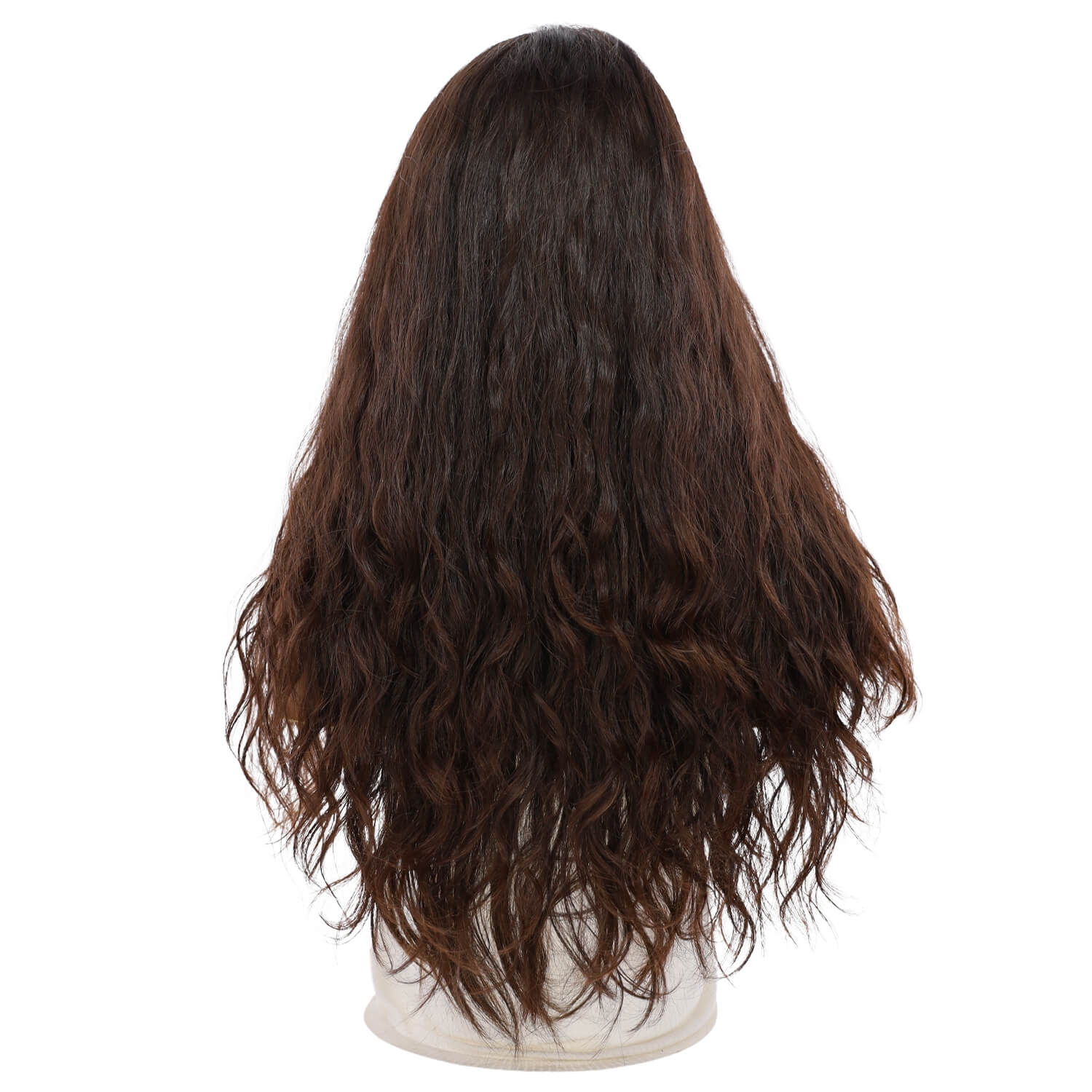 26" Luxe Silk Top Wig #4 Dark Brown Wavy