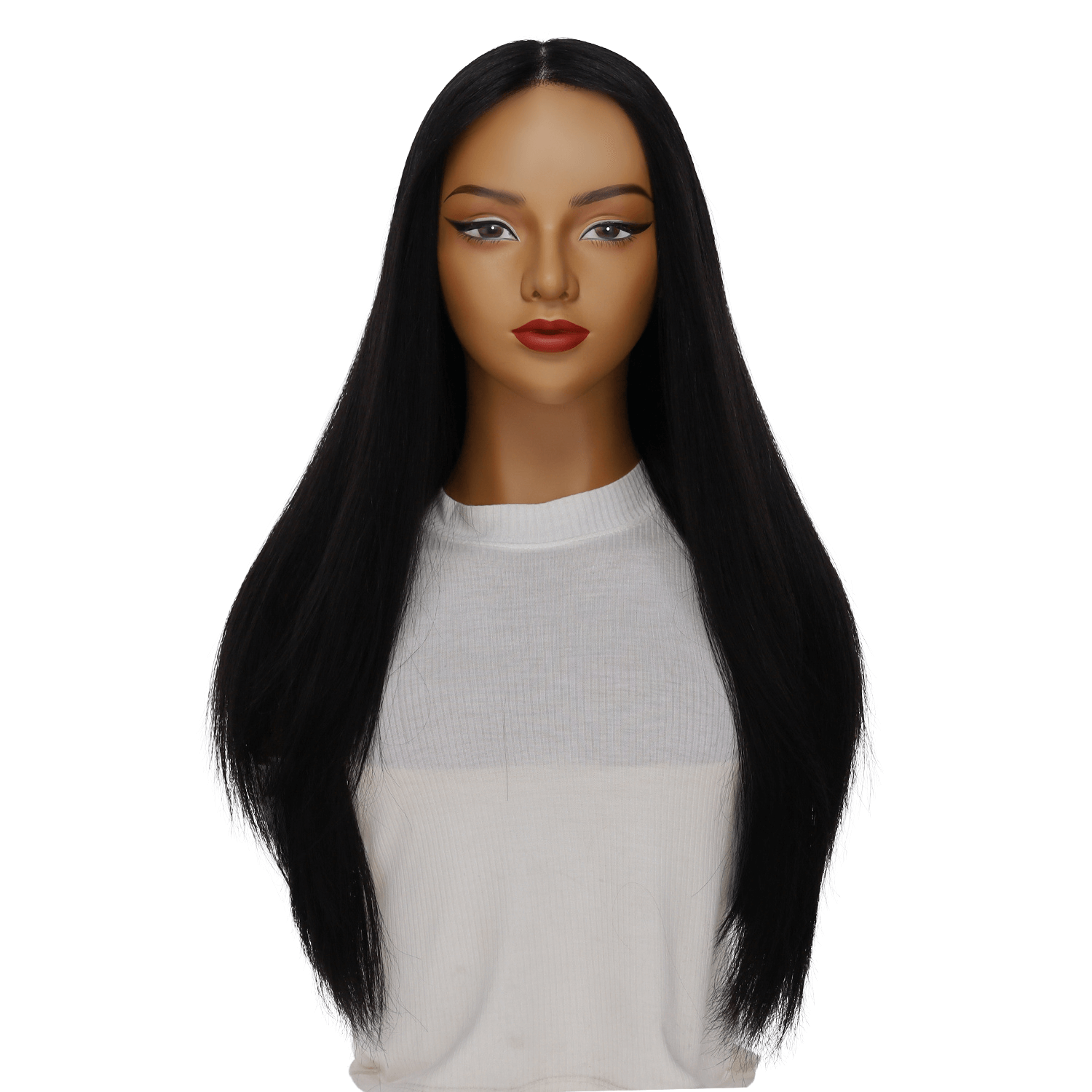 26" Ponytail Silk Top Wig Jet Black