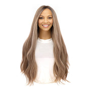 26" Divine Lace Top Wig Ashy Blonde w/ Highlights