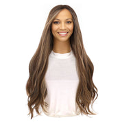 26" Divine Lace Top Wig Medium Brown w/ Highlights
