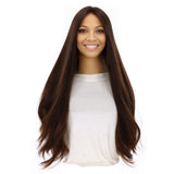 26" Divine Luxe Lace Top Topper #5 Warm Dark Brown