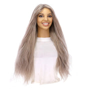 26" Divine Lace Top Wig Champagne Grey Wavy