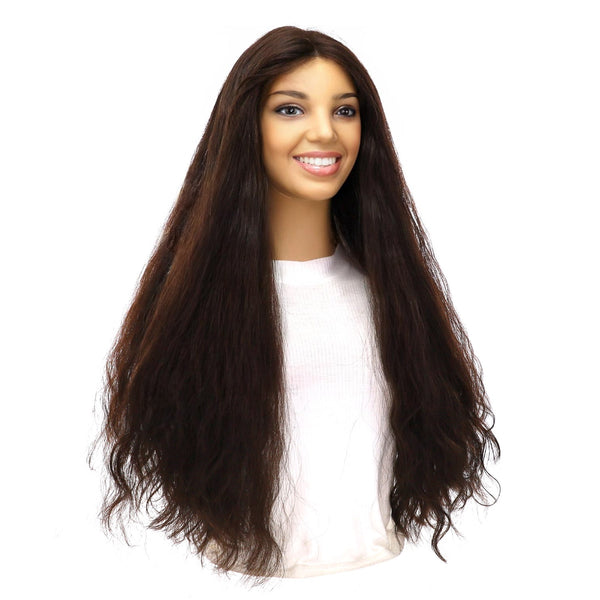 26" Divine Lace Top Wig Dark Brown Wavy