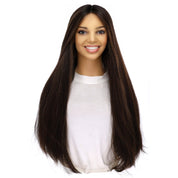26" Divine Lace Top Topper Soft Black w/ Highlights