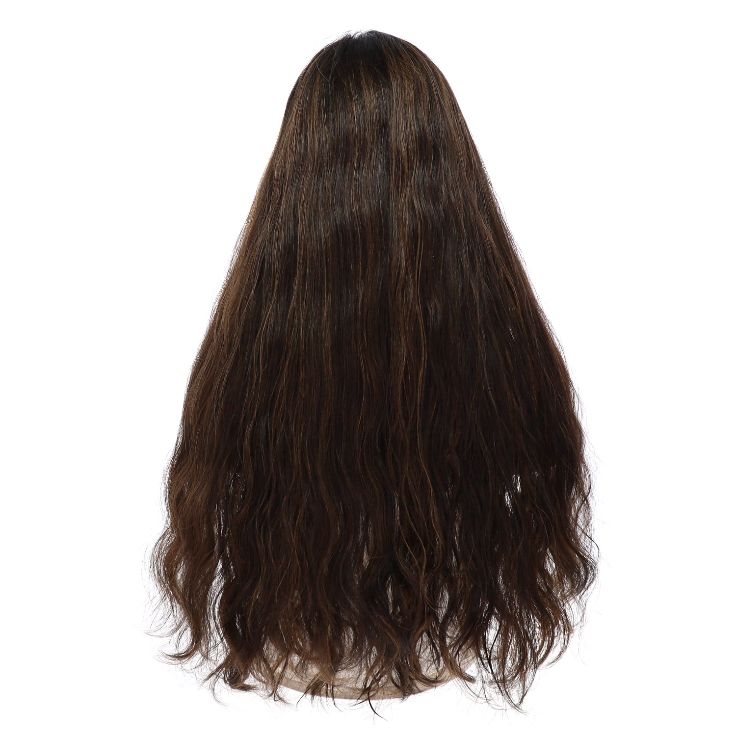 26" Divine Lace Top Topper Soft Black w/ Highlights Wavy