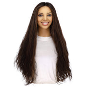 26" Divine Lace Top Topper Soft Black w/ Highlights Wavy