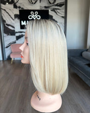 14" Princess Silk Top Wig Beige Blonde w/ Face Framing