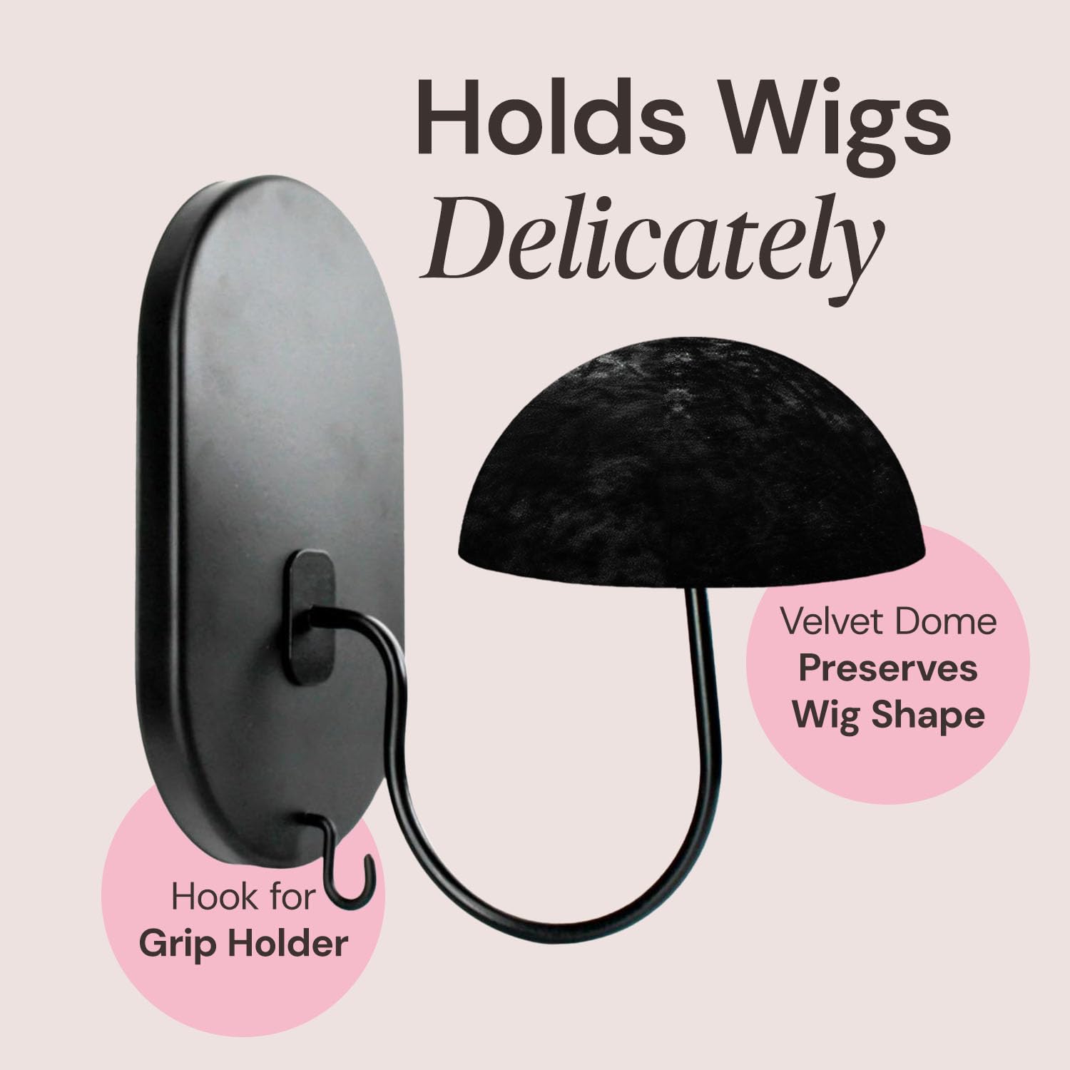 Deluxe Wall Mounted Wig Holder