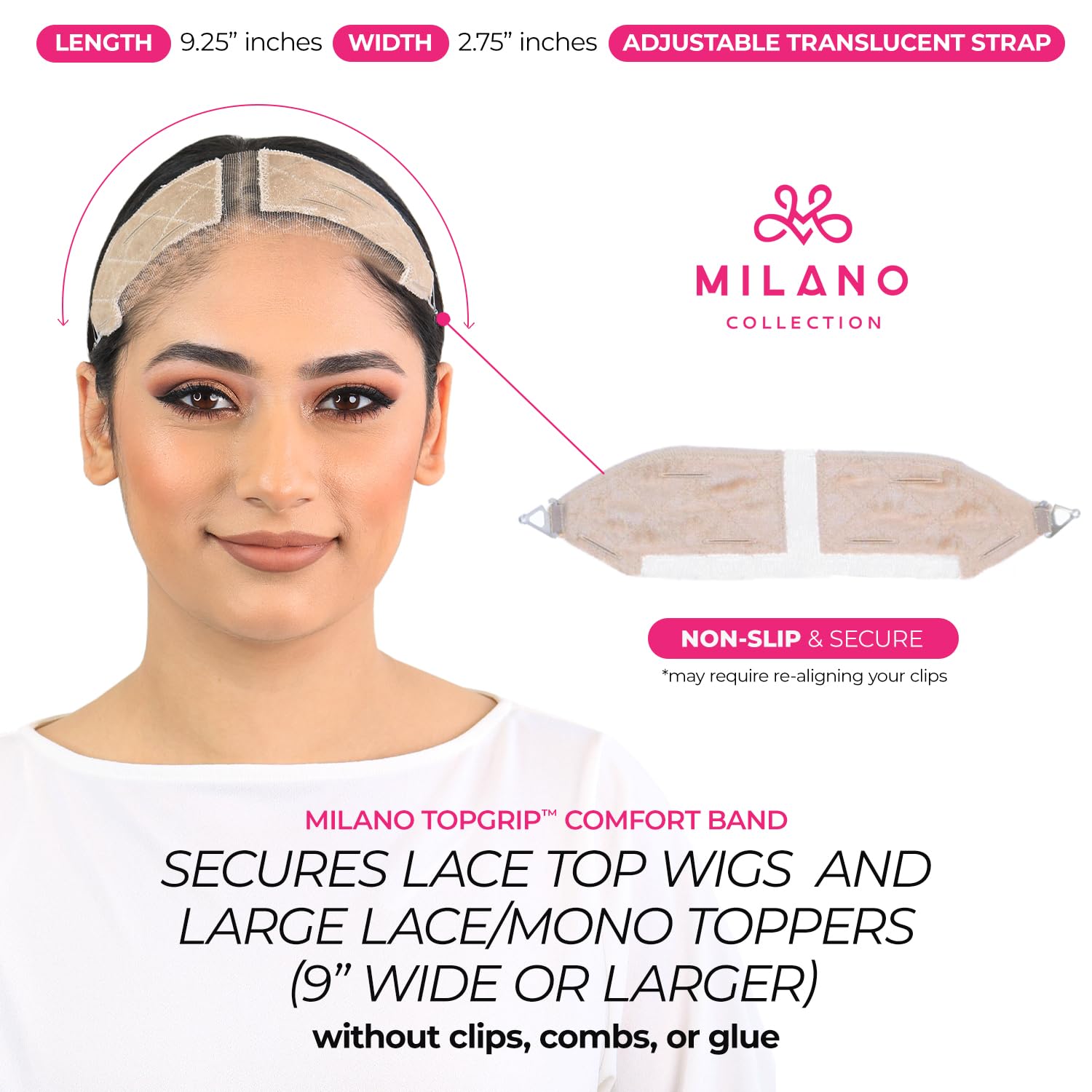 Milano - No-Slip LACE TopGrip Comfort Band