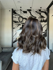 16" Divine Lace Top Wig #Soft Black w/ Highlights & Bangs