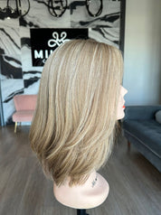 16" Princess Silk Top Wig Medium Blonde w/ Long Layers & Face Framing