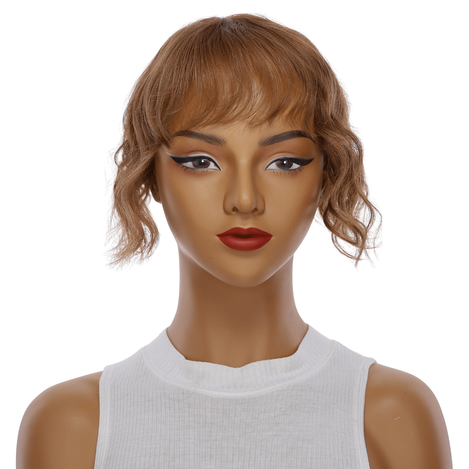 9" Fringe Topper Copper Wavy