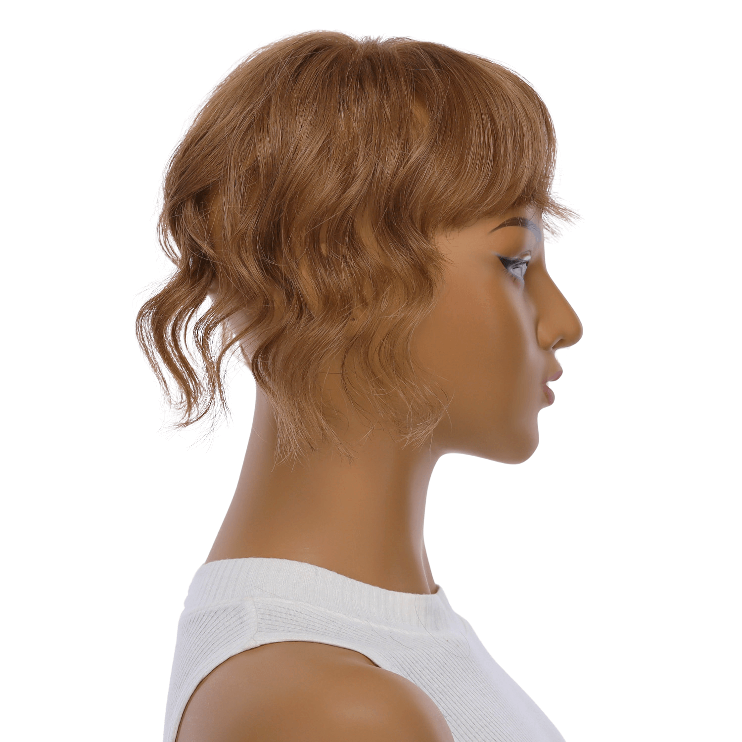 9" Fringe Topper Copper Wavy