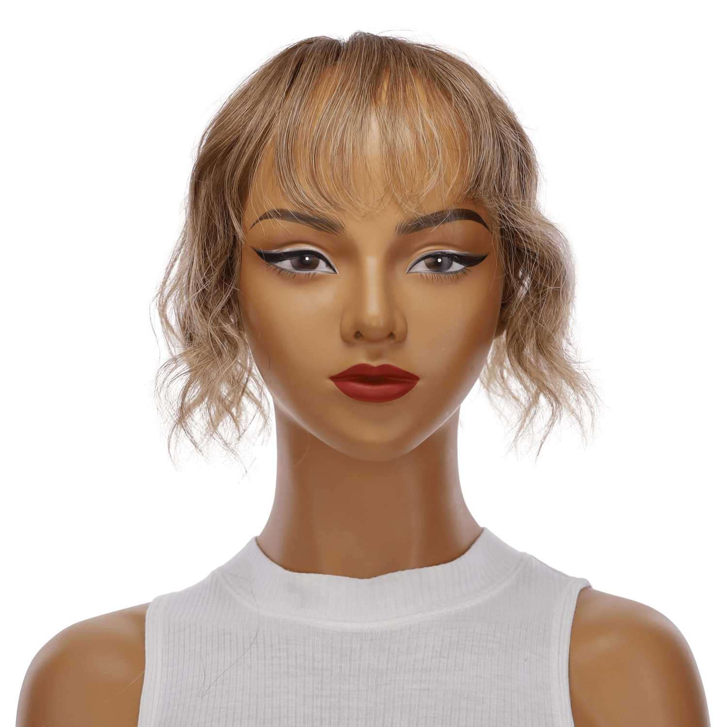 9" Fringe Topper Light Brown Babylight Wavy