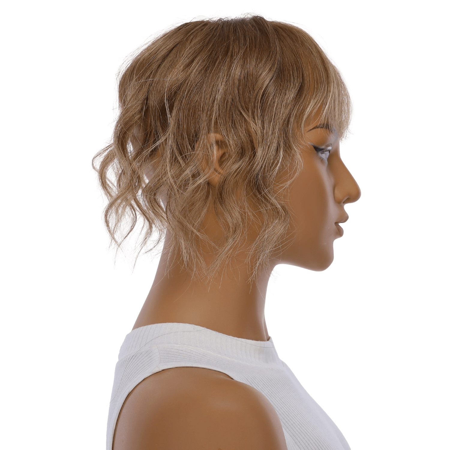 9" Fringe Topper Light Brown Babylight Wavy