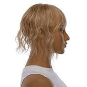 9" Fringe Topper Medium Blonde w/ No Rooting Wavy