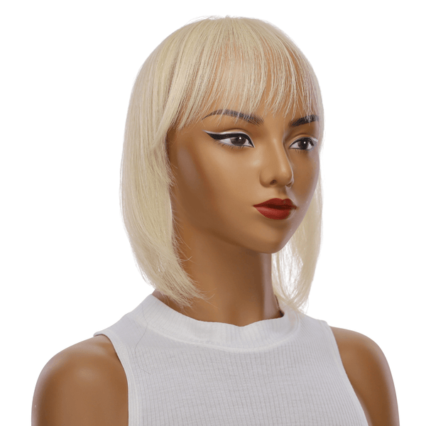 9" Fringe Topper Platinum Blonde w/ No Rooting 2.0