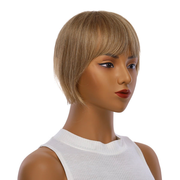 9" Fringe Topper #16 Warm Dark Blonde