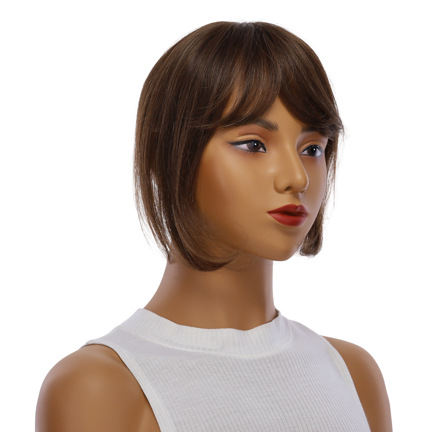 9" Fringe Topper #6 Neutral Medium Brown