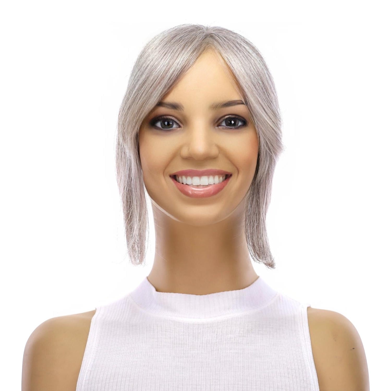 9" Fringe Topper Silver Fox
