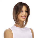 9" Fringe Topper Dark Brown Balayage