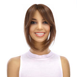 9" Fringe Topper Medium Brown Balayage