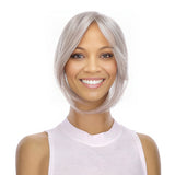 9" Fringe Topper Snow Grey