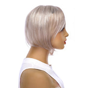 9" Fringe Topper Snow Grey