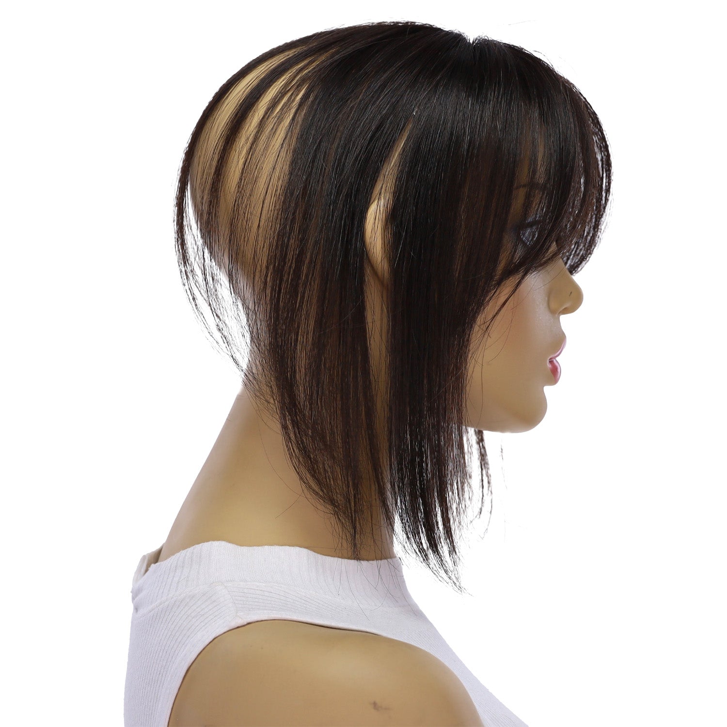 9" Fringe Topper Soft Black